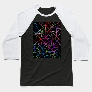 WEBBED Geometric Abstract Design Baseball T-Shirt